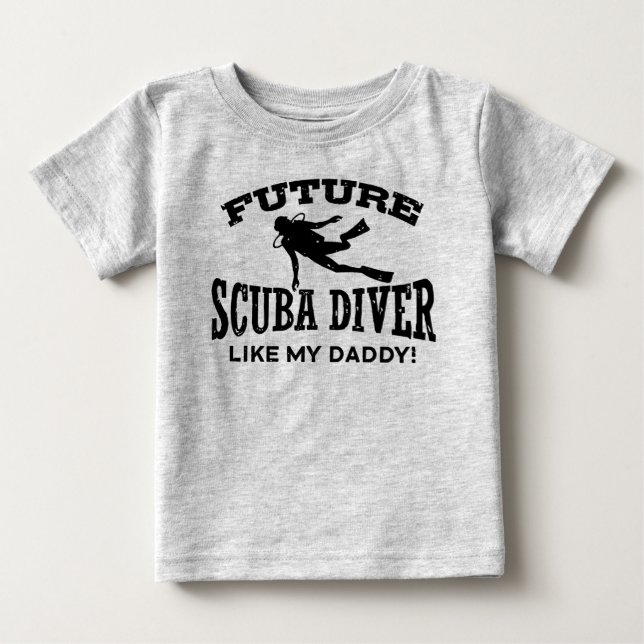 T-shirt Futuro Mergulhador Como Meu Pai (Frente)