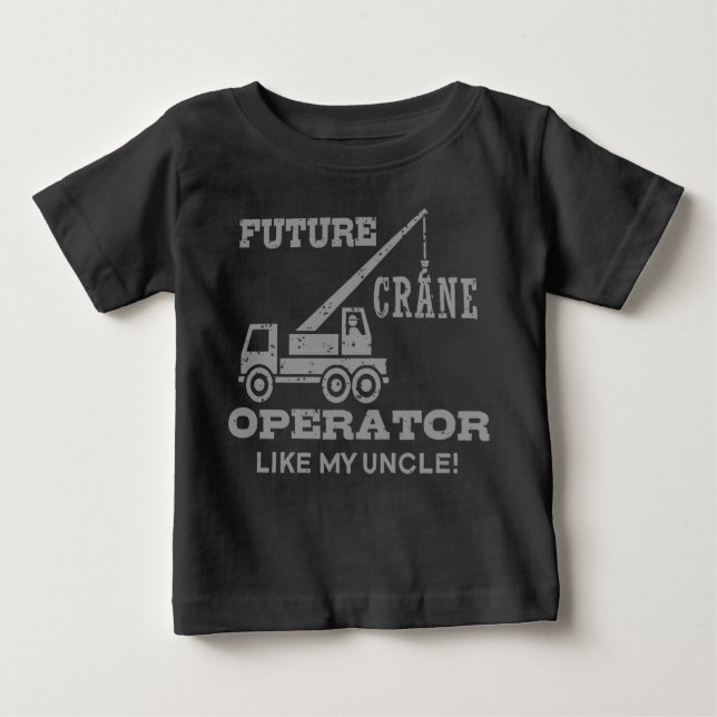 T-shirt Futuro Operador De Crane Como Meu Tio (Frente)