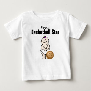 T-shirt futuros do bebé da estrela de basquetebol