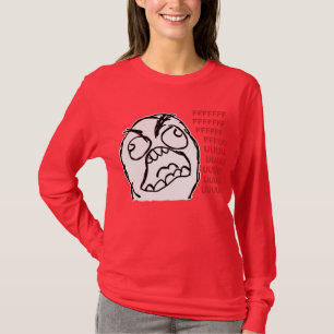 T-shirt Fuuuu do fuuu da cara da raiva