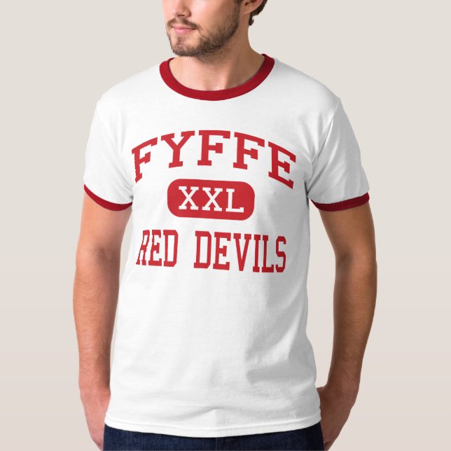 T-shirt Fyffe - diabos vermelhos - segundo grau - Fyffe (Frente)