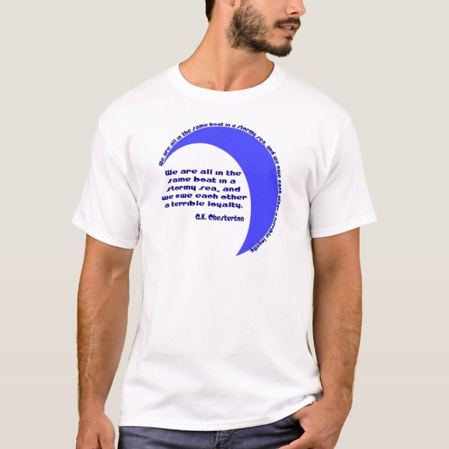T-shirt G. K. Chesterton Mar Tempestuoso (Frente)