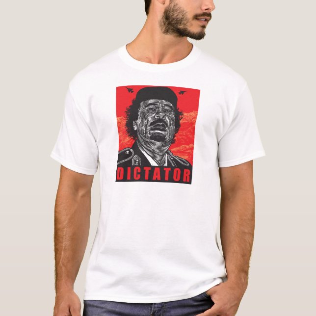 T-shirt Gaddafi - ditador (Frente)
