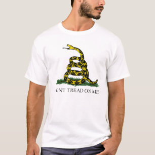 T-shirt Gadsden autêntico não pisa em mim a bandeira