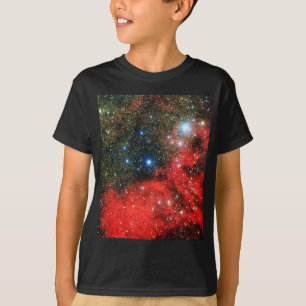 T-shirt Galáxia Dourada de queda