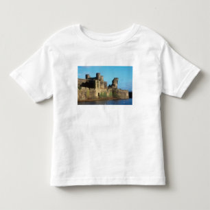 T-shirt Gales - castelo de Caerphilly, com vista para o