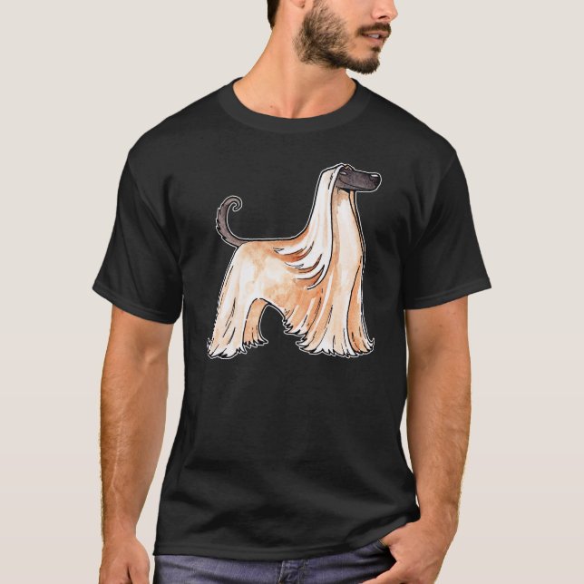 T-shirt Galgo afegão (Frente)