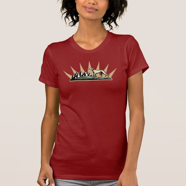 T-shirt Galgo no parque (Frente)