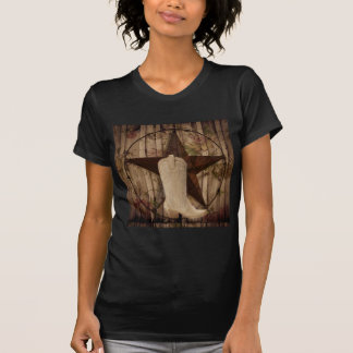 T-shirt Galinha de madeira Chic Barn wood Texas Star Weste