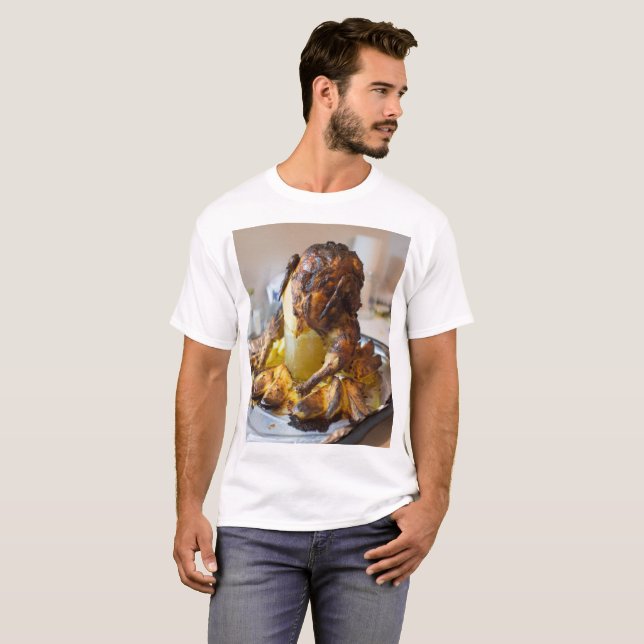 T-shirt Galinha grelhada (Frente Completa)