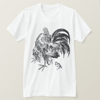 T-shirt Galo japonês de Ukiyo-e Niwatori por Toyohiro