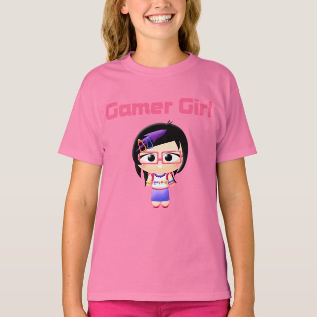 T-shirt Gamer Girl Cutie Patootie (Frente)