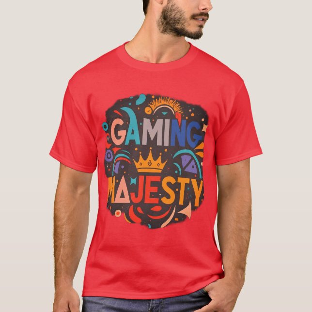 T-Shirt Gaming Majestade estilo design (Frente)