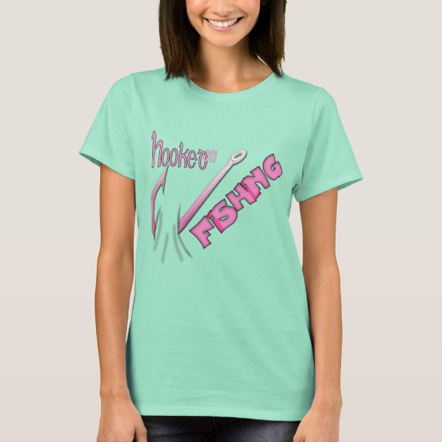 T-shirt Gancho De Pesca Rosa (Frente)