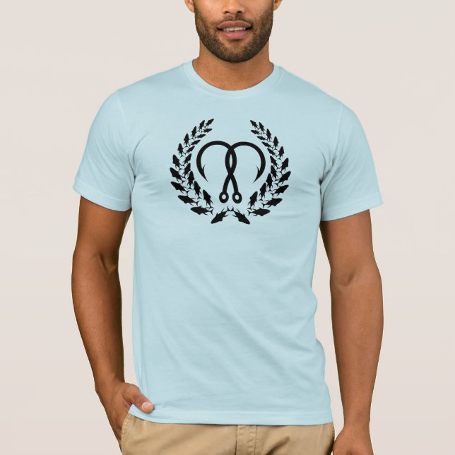 T-shirt ganchos de pesca com fishies (Frente)