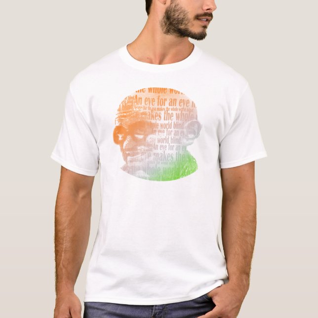 T-shirt Gandhi - olho para um olho (Frente)