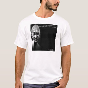 T-shirt Gandhi Seja A Citação Da Sabedoria Da Mudança