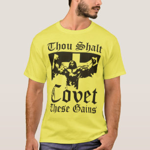 T-shirt Ganhos de levantamento do Bodybuilding de Jesus