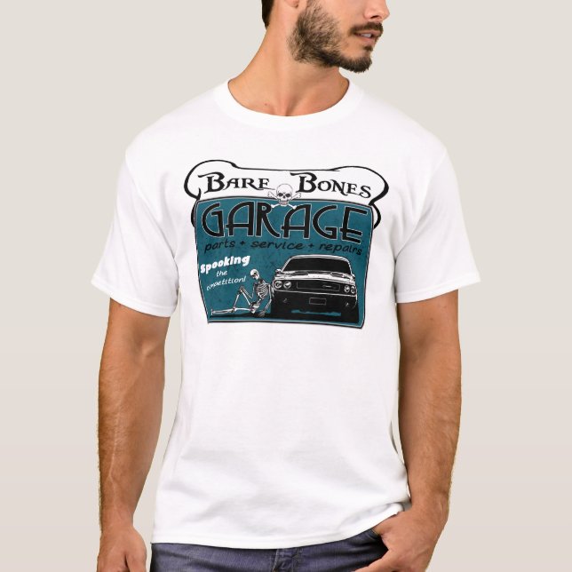 T-shirt Garagem assustador (Frente)