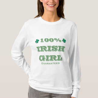 T-shirt garantido menina do irlandês de 100%