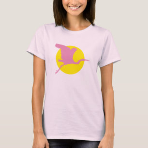 T-shirt Garça-real cor-de-rosa