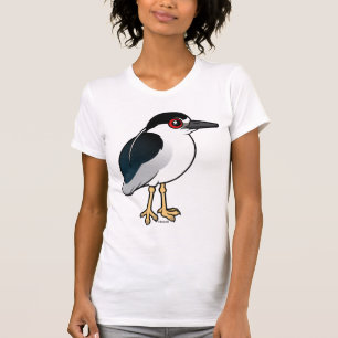 T-shirt garça-real de noite Preto-coroada