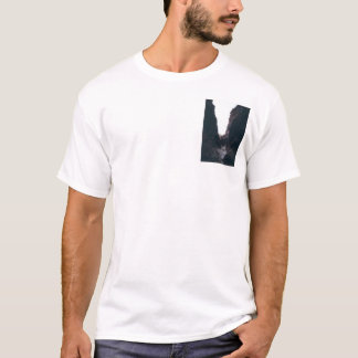 T-shirt garganta do entalhe
