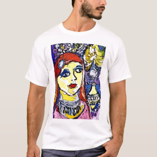 T-shirt Garota Art Brut Pintura Katie Pfeiffer