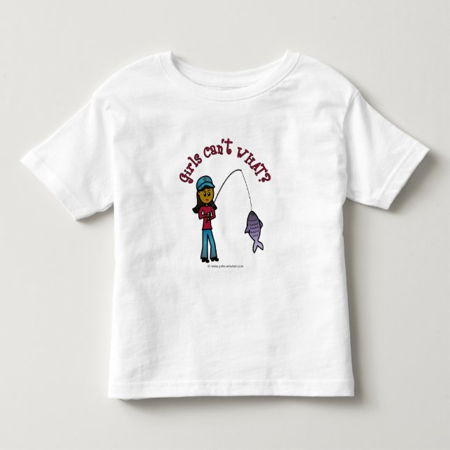 T-shirt Garota de Pesca Escura (Frente)
