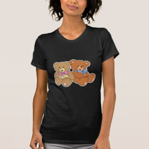 T-shirt Garota e Urso Menino Bonito