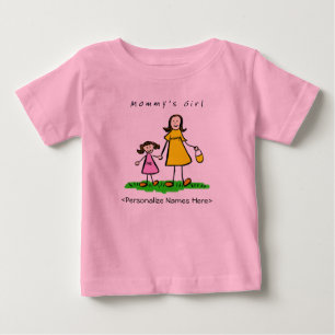 T-shirt Garota Mamãe - Camisa-mãe e filha de Brunette
