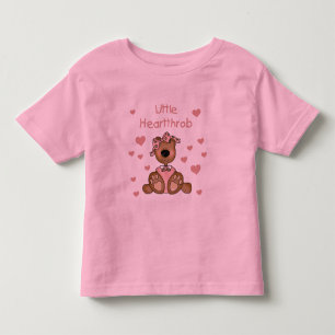 T-shirt Garota Ursa Pequeno Coração
