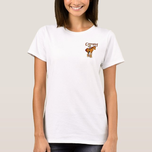 T-shirt Garota-Vaca, Bar de vaqueiro (Frente)