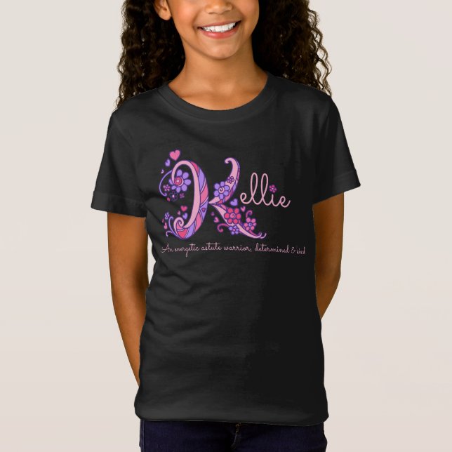T-shirt Garotas Kellie chamam de "coração de K monograma" (Frente)