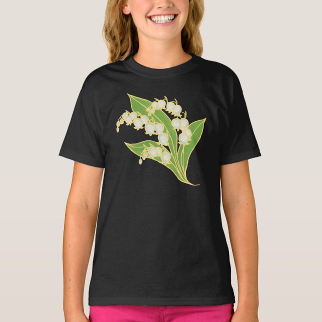 T-shirt Garotas Spaghetti Strap Top: Lily of the Valley (Frente)