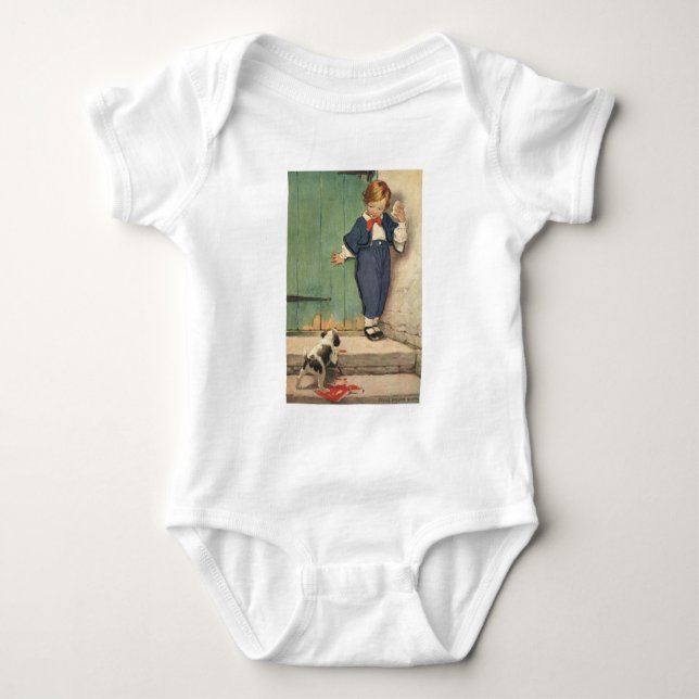 T-shirt Garoto com Cachorro Puppy (Frente)