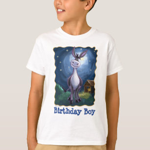 T-shirt Garoto de Aniversário Bonito de Cabeças e Caudas