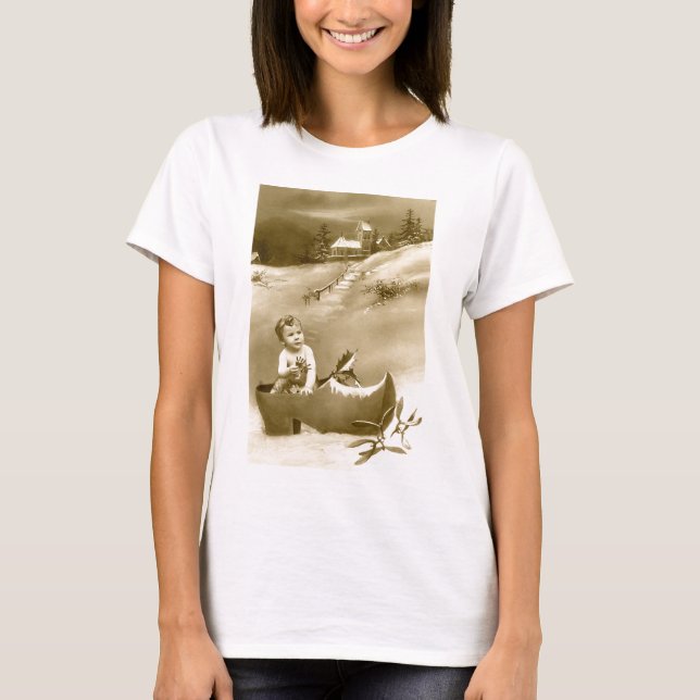 T-shirt Garoto de Natal, entupido e confeito (Frente)