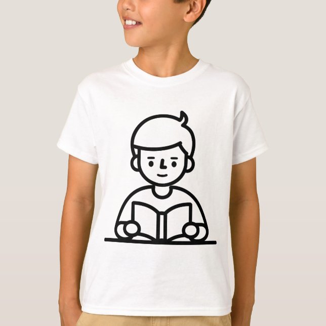 T-Shirt Garoto Leitura de Livro (Frente)