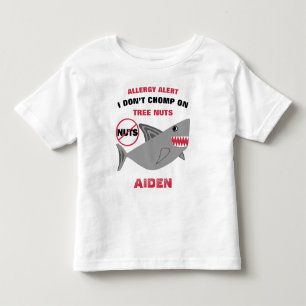 T-shirt Garotos Personalizados de Alerta de Alergia à Árvo