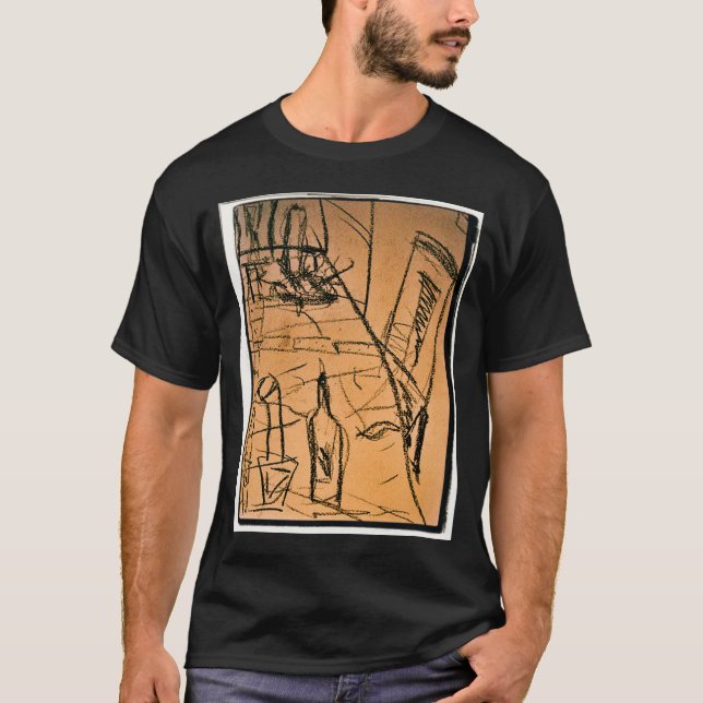 T-shirt garrafa de jantar (Frente)
