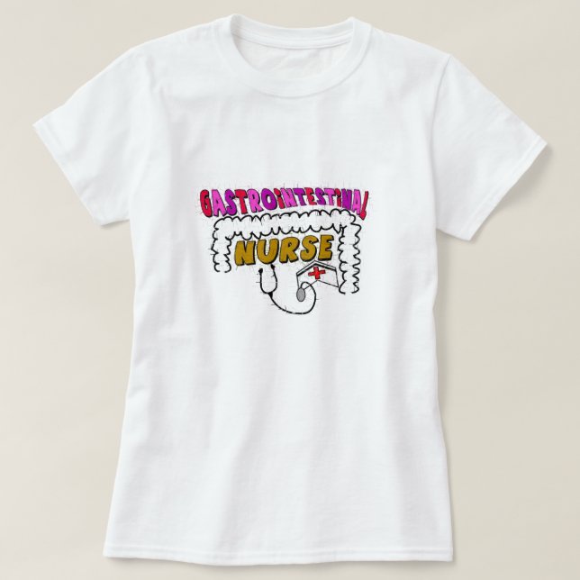 T-shirt (gastrintestinal) da enfermeira do SOLDADO (Frente do Design)