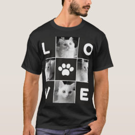 T-Shirt Gata Branca com T-Shirt com Pata