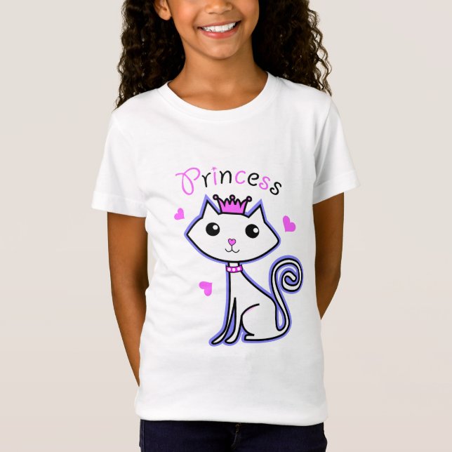T-shirt gatinho da princesa (Frente)