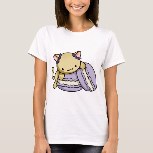 T-shirt Gatinho de Macaron (Frente)
