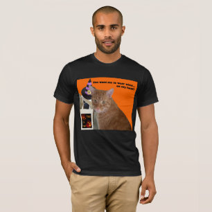 T-shirt Gatinho do Dia das Bruxas - desgaste que
