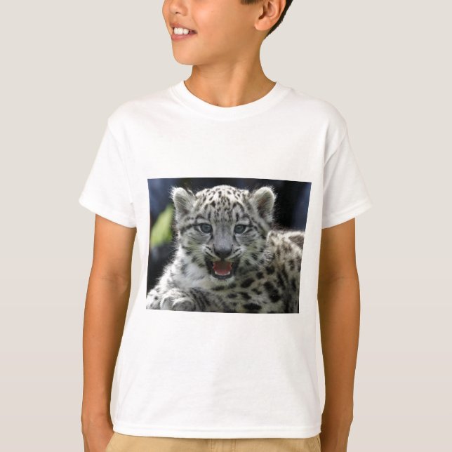 T-shirt Gatinho do leopardo de neve (Frente)