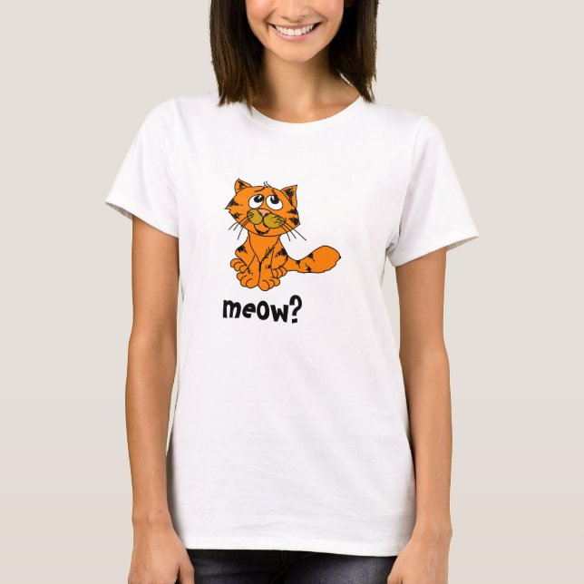 T-shirt gatinho do meow (Frente)