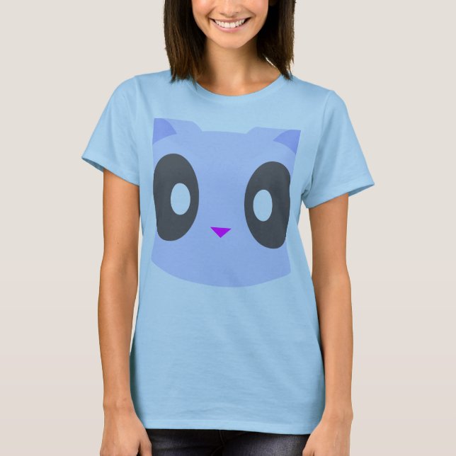 T-shirt gatinho kawaii close-up (Frente)