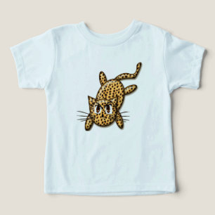 T-shirt Gatinho Leopardo de Animação Ultra-Caçada